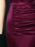 Women Dress Pleated Long Elegant Slit High Collar Maxi Gowns Party