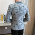Spring Men's Printed Slim Formal Blazer Suit Jacket