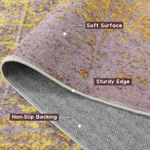 Faux Cashmere Printed Carpet Abstract Collection Soft Modern Rugs for Living Room Bedroom Home Decor