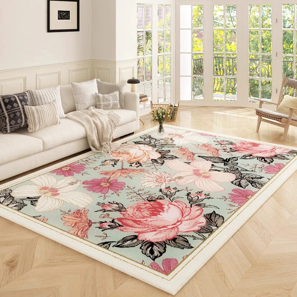 French Style Bedroom Decor Plush Carpet Soft Floor Mat for Living Room and Study