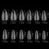 120Pcs Clear Frosted Stiletto, Almond, and Square Fake Nails - Full Coverage Gel X Coffin Manicure Tips for Stunning Autumn Nails
