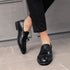 Luxury Black Low Heeled Tassels Loafers for Men Business Dress Shoes