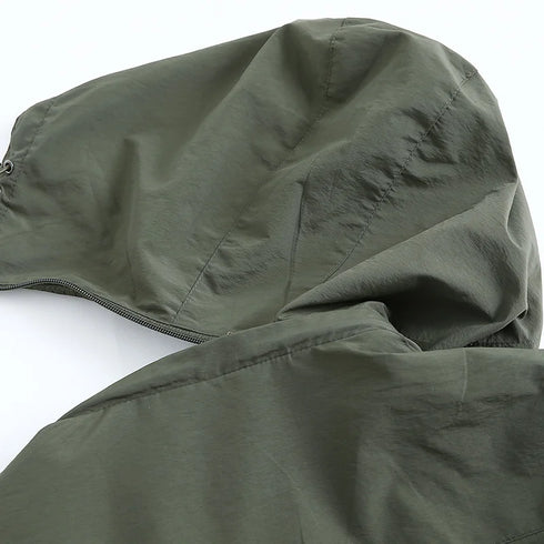 Men's Lightweight Waterproof Windbreaker Jacket for Outdoor Activities - Breathable Tactical Coat for Hiking, Camping, and Sports