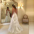 Elegant A-Line Wedding Dress Sexy V Neck Court Train Gown