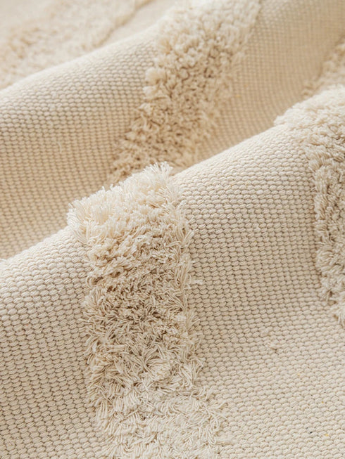 Nordic Cotton Linen Rug Modern Geometric Rainbow Living Room Carpet Bedroom Floor Mat Aesthetic Home Decor