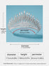 Elegant Rhinestone Crystal Queen Crown Bridal Tiara for Women - Perfect Hair Accessory for Pageants and Weddings