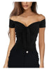 2024 euro-n spring and summer lady pure color V-neck elegant beach party slim T-shirt
