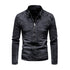 Men's Retro Slim Fit Jean Jacket with Stand Collar for Autumn and Winter - Stylish Casual Motorcycle Outerwear