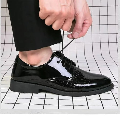 Men Leather Shoes Business Formal Fashion Korean Style Casual Versatile Footwear