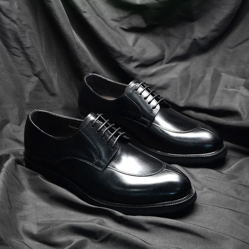 Classic Italian Luxury Men's Elegant Leather Lace Up Oxfords Business Footwear