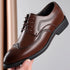 Men Classic Retro Brogues Lace Up Business Leather Shoes Formal Office Flats Wedding Party Oxford Shoes
