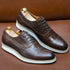 Genuine Leather Snake Pattern Casual Lace-Up Shoes for Men