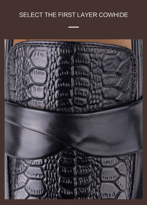 Stylish Handmade Genuine Leather Loafers for Men - Perfect for Business, Parties, and Casual Occasions - Breathable Slip-On Point Toe Design