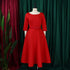 Elegant Women Party Dresses A Line with Waist Belt for Classy Office and Wedding Guests