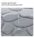 Pebble Embossed Coral Velvet Bathroom Non Slip Mat Quick Drying Machine Washable Floor Rug