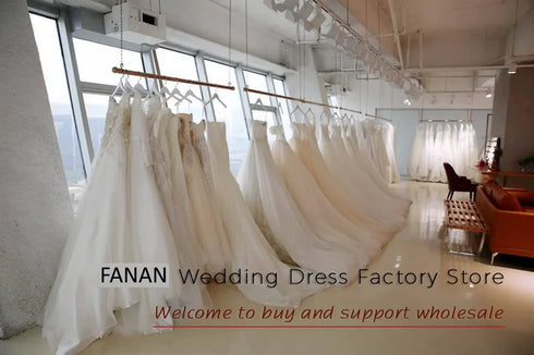 FANAN Off-Shoulder Mermaid Backless Wedding Dresses Plus Size