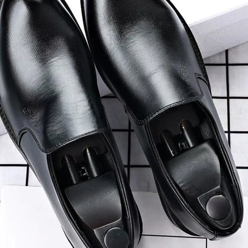 Elevator Dress Shoes for Men - Luxury Leather Formal Footwear for Weddings, Office, and Casual Social Events - Classic Designer Style with Slip-On Convenience
