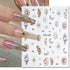 5D Embossed Nail Art Stickers - Semi-Transparent White Bowknots Adhesive Sliders for Creative Manicure Decorations and Nail Art Accessories