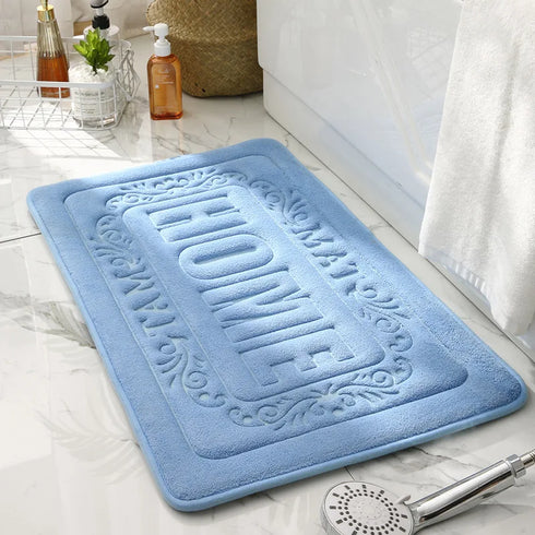 Rectangle Bath Mat Non-Slip Foam Rug for Bathroom and Kitchen
