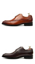 Luxury Handmade Genuine Leather Italian Oxfords for Men - Retro British Style Formal Social Shoes Perfect for Weddings and Office Wear