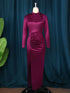 Long Dress Women Party Pleated Bandage Elegant Evening Maxi Dresses