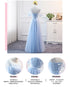 Prom Dress Elegant Floor-Length Tulle Gown With Appliques For Bridesmaid Dress Ideal For Banquet And Formal Event