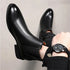 Classic Men's Retro Leather Chelsea Ankle Boots - Fashionable Short High-Top Shoes