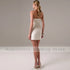 Wedding Dress Bridal Gown Satin Sheath Lace Strapless Silhouette for Civil Ceremony