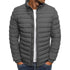 Men's Winter Stand Collar Warm Parka Jacket for Casual Street Fashion - Thick Polyester Outerwear with Zipper Decoration