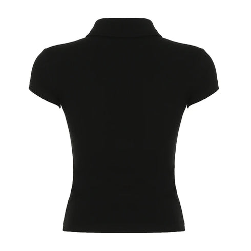 Fashion Safari Style Summer New Hottie Chic Polo Shirts Metal Button Slim Fit Design Packets Causal T-Shirts