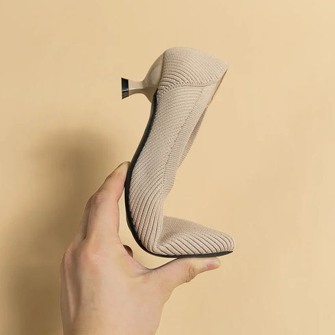 Stylish Women's Pointed Toe Slip-On Flat Pumps for Casual Spring and Autumn Wear