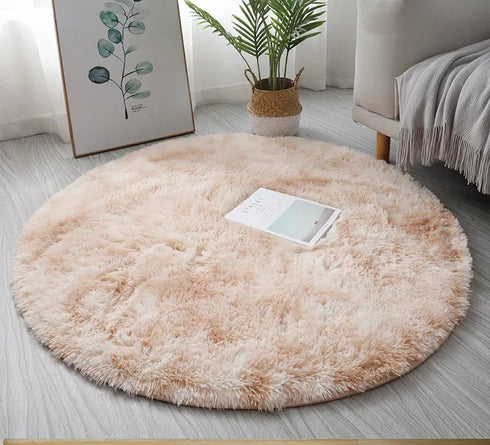 Plush Round Rug Mat for Living Room and Bedroom Home Decor