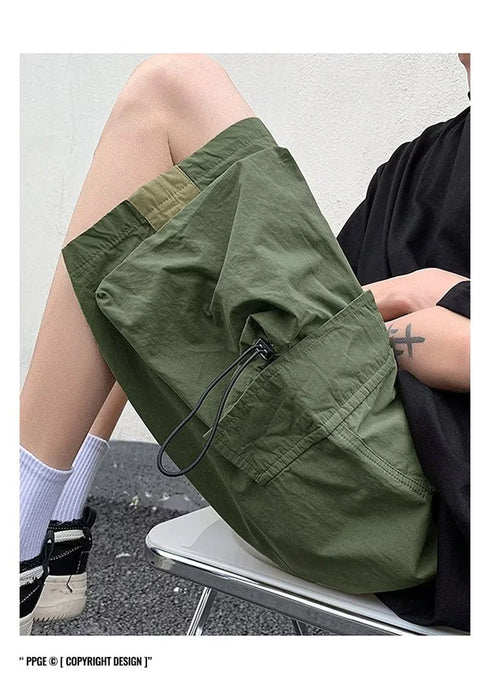 High Street Cargo Shorts For Men Casual Hip Hop Bermuda