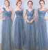 Elegant Sleeveless Tulle A-Line Bridesmaid Dress With Satin Belt And Lace Up Bow For Weddings