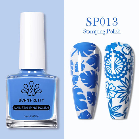 10ml Nail Stamping Polish for Stunning Metallic Mirror Effect - Gold, Silver, and Vibrant Colors for DIY Nail Art Designs