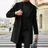 Trendy British Style Men's Long Sleeve Woolen Coat for Casual Autumn and Winter Wear