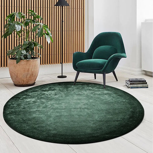 Luxury Nordic Bedroom Decor Plush Round Area Rug Washable Non Slip Mat Minimalist Carpet for Living Room