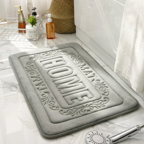 Rectangle Bath Mat Non-Slip Foam Rug for Bathroom and Kitchen