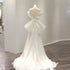 Celebrity Princess Wedding Dresses Satin Vintage Off The Shoulder Long Train Ball Gown Party Dress