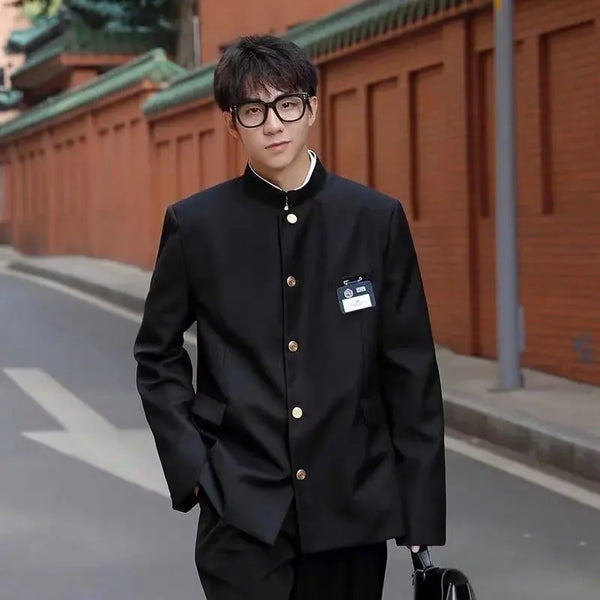 Japanese Style Men's School Uniform Blazers - Trendy Western-style Suit for Streetwear Fashion Enthusiasts and Urban Chic Looks