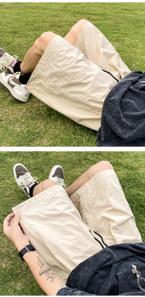 Men's Shorts Pants Summer Casual Drawstring Baggy Trousers