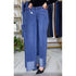 Elastic Waist Jeans For Women High Waist Wide Leg Denim Pants Loose Fit Casual Trousers