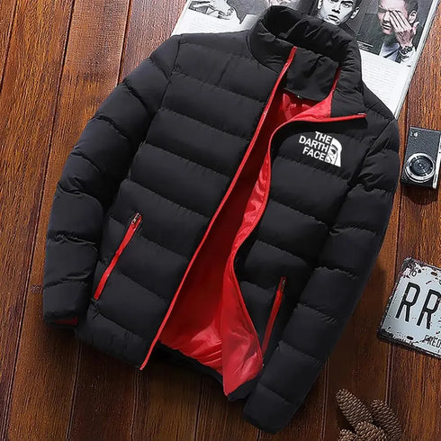 Men's Warm Stand Collar Winter Down Jacket - Casual Street Fashion Parka for Autumn and Winter Adventures