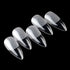 120Pcs Clear Frosted Stiletto, Almond, and Square Fake Nails - Full Coverage Gel X Coffin Manicure Tips for Stunning Autumn Nails