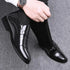 Fashionable PU Leather Slip On Formal Shoes for Men Elegant Business Casual Footwear