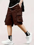 Men's Cargo Shorts for Outdoor Travel with Large Pockets