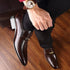 Men's Leather Shoes Casual Business Formal Shoes with Crocodile Pattern