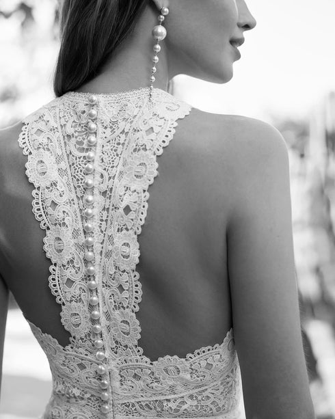 Spring Jumpsuit Wedding Dresses with Lace Pants Suit