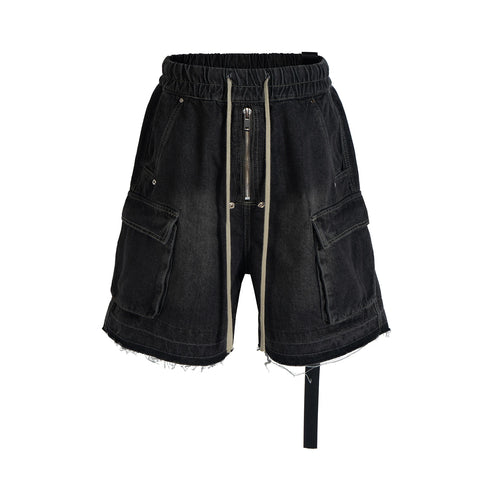 Ro Style Ribbons Streetwear Multi-pockets Cargo Shorts for Men