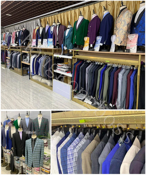 Elegant Men's Traditional Chinese Suit Set - Formal Blazer and Trousers for Weddings and Special Occasions